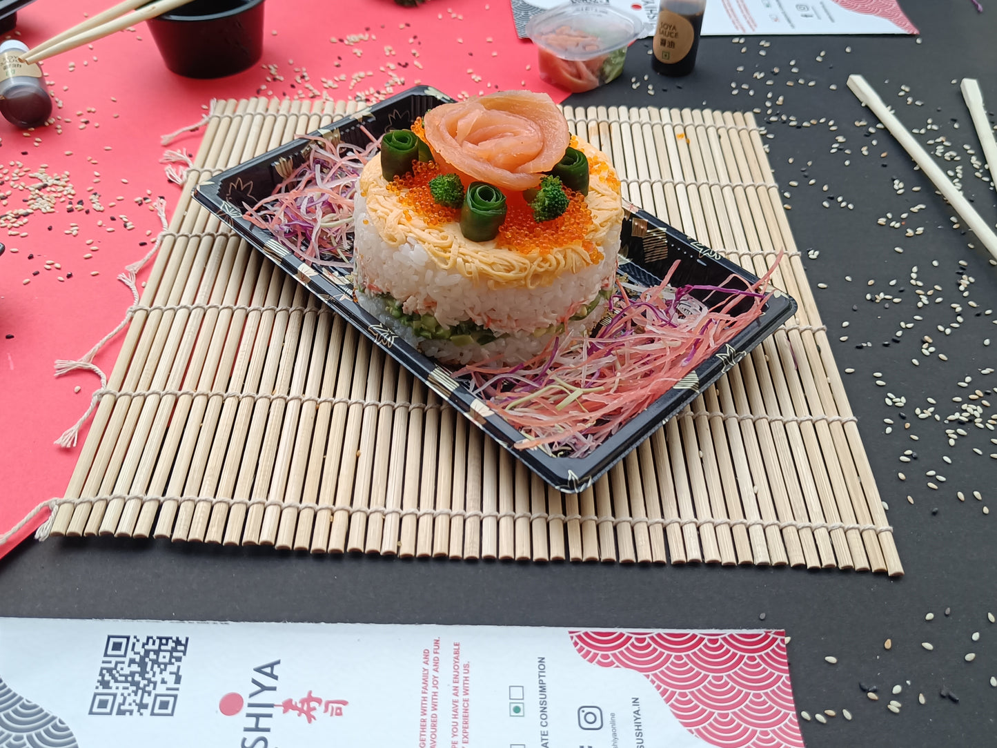 Salmon & Crab Sushi Cake