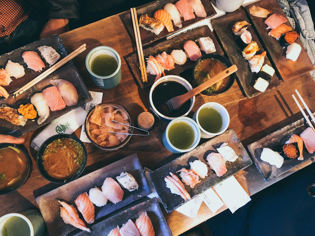 raw meats on wooden table
