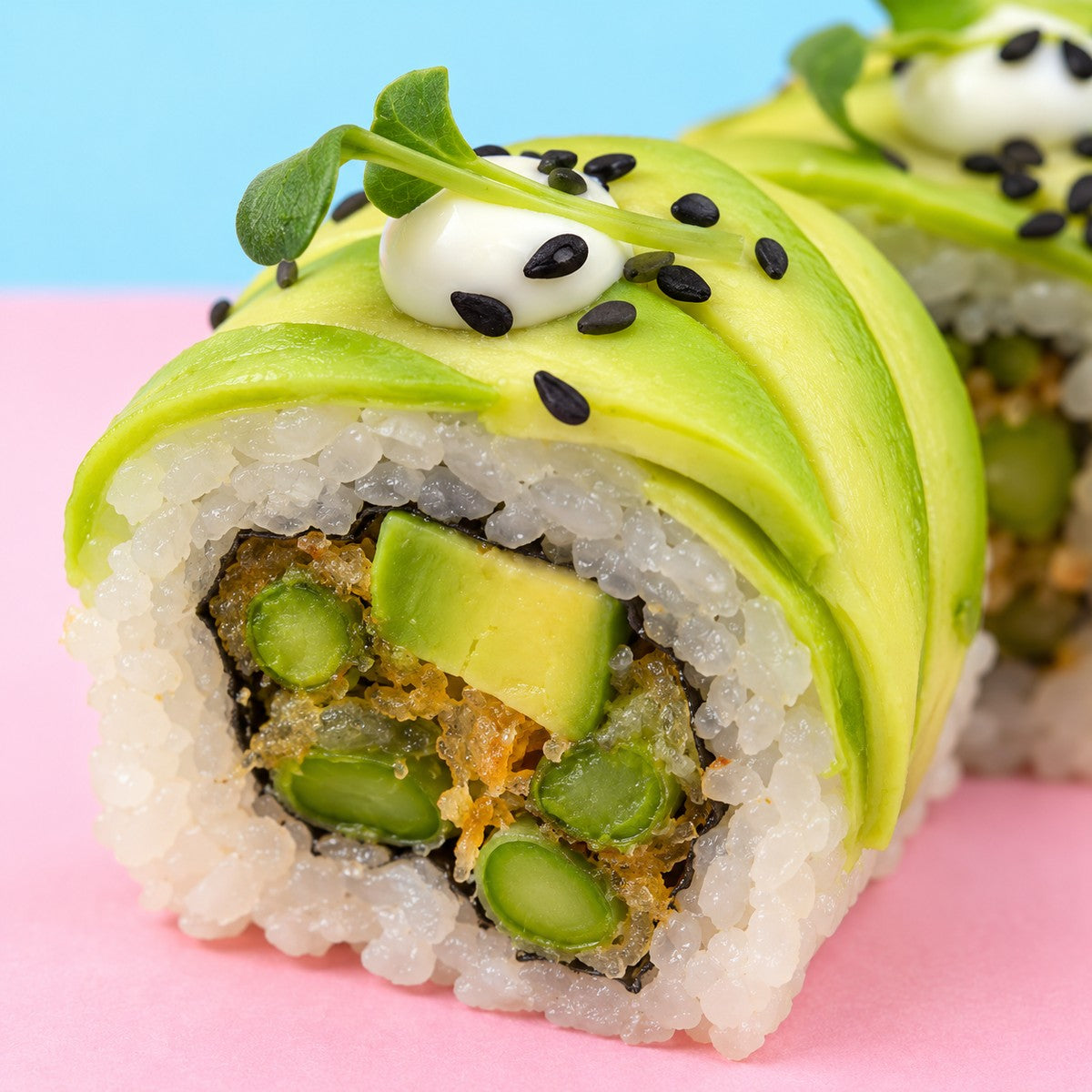 Amazing Avocado Roll — texture detail