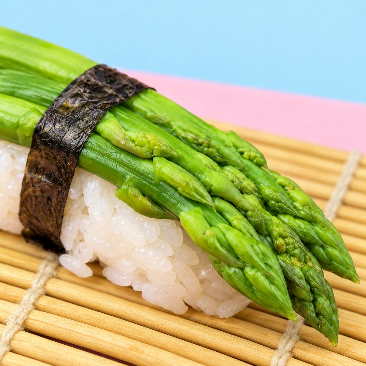 Asparagus Nigiri — texture detail