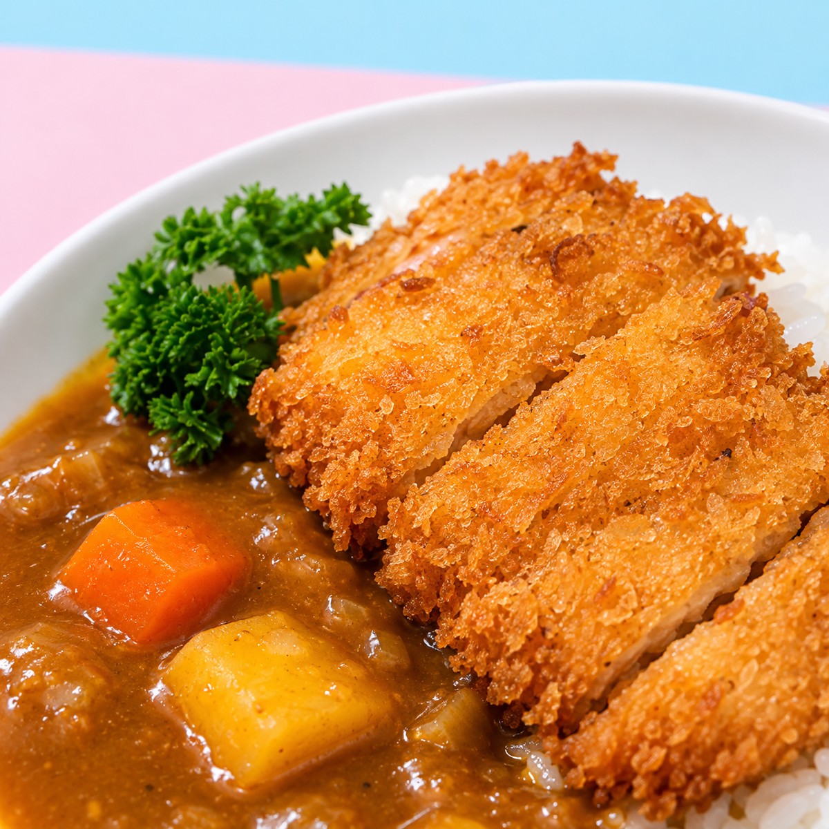 Chicken Katsu Curry Bowl — texture detail