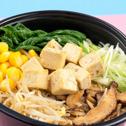 Fiery Miso Magic — vegetarian tofu closer view