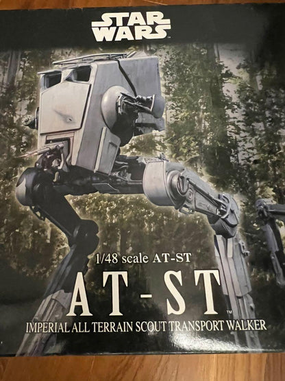 Star Wars AT-ST 1/48 Scale Model Kit with Stormtrooper – Bandai