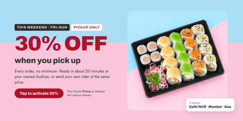 Weekend only: 30% off when you pick up. Tap to activate.