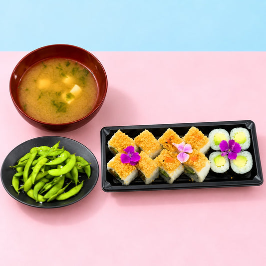 The Fresh Fix Trio - Yasai Box (12 Pcs) + Japanese Miso Soup + Edamame Beans – Sushiya