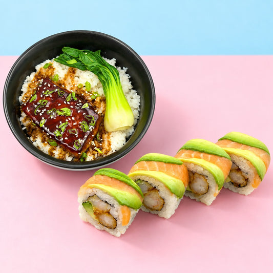 The Omega Duo - Grilled Salmon Meal + Salmon Dragon Roll 4pcs – Sushiya