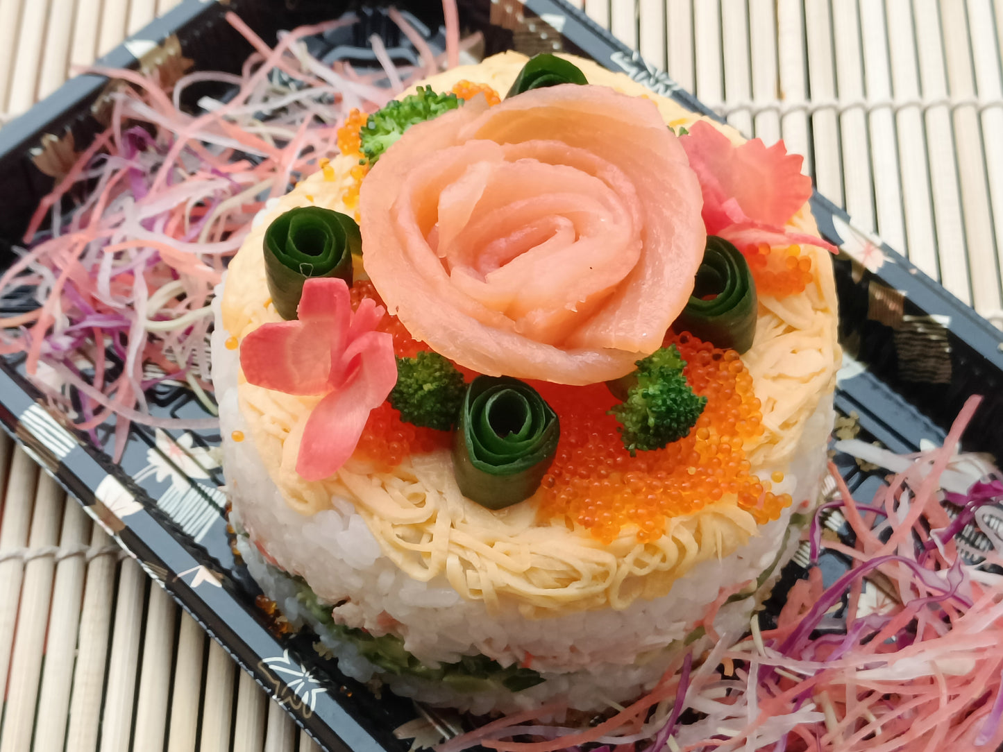 Salmon & Crab Sushi Cake