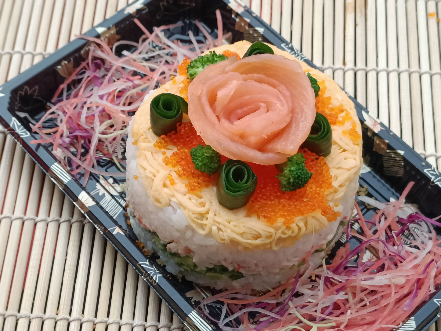 Salmon & Crab Sushi Cake