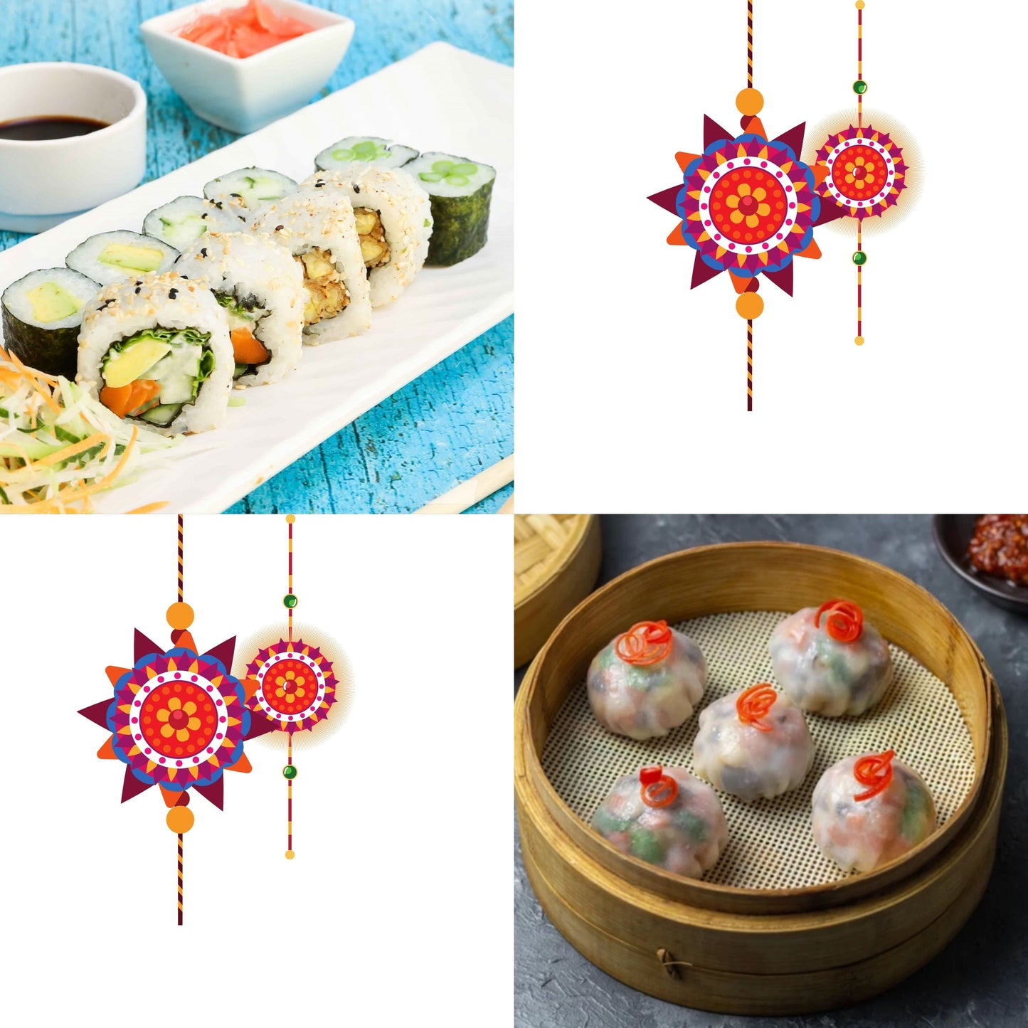 Sushi Box + Dimsum Combo - Veg